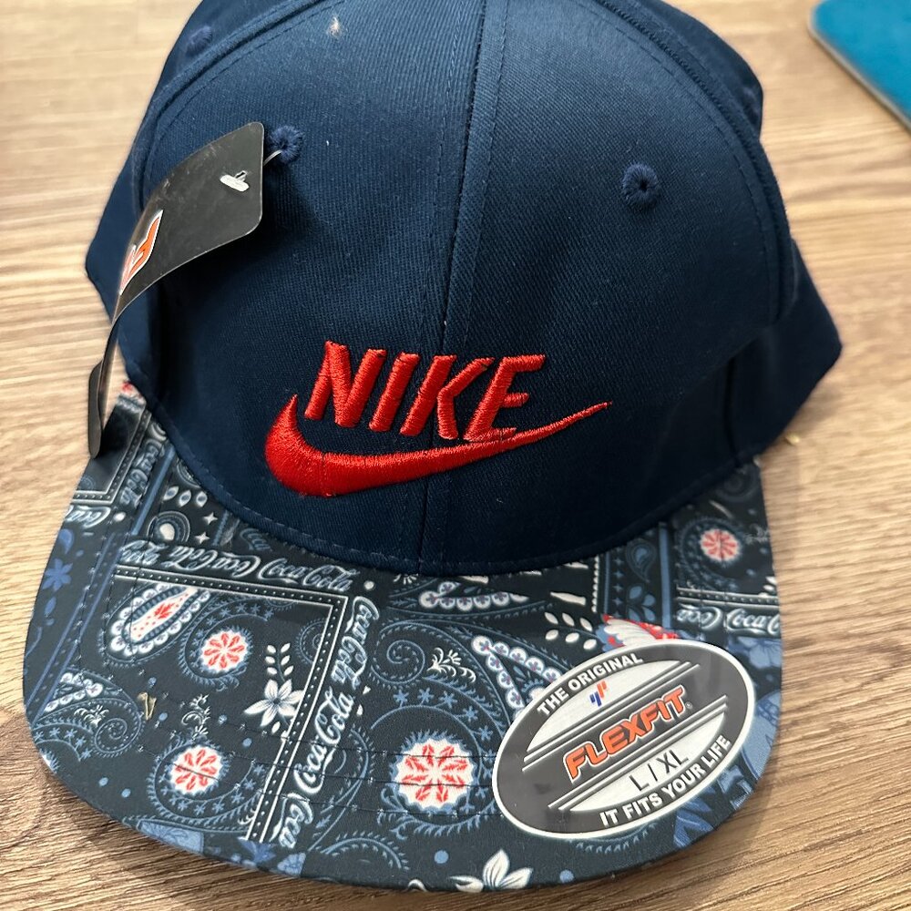 Nike x CocaCola Hat Rare Snapback Cap Graffiti Hip Hop Funky Hat Nike Cap Quirky